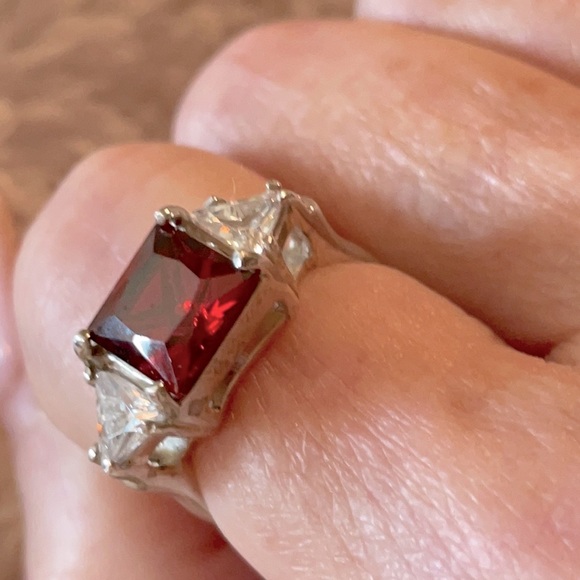 Gorgeous Rubies, CZ’s & Sterling Ring to match♥️♥️ - Picture 5 of 10